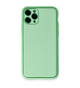 Apple İphone 11 Pro Kılıf Coco Deri Silikon Kapak - Açık Yeşil