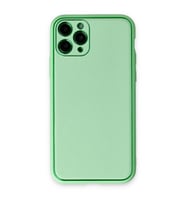 Apple İphone 11 Pro Kılıf Coco Deri Silikon Kapak - Açık Yeşil