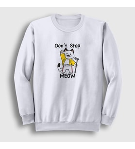 Presmono Unisex Beyaz Meow Queen Freddie Mercury Sweatshirt 407847tt (Beyaz)