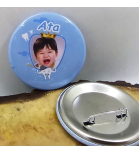 10 Adet Diş Buğdayı Partisi Rozeti Resimli Metal 6 cm İğneli Yaka Rozeti-