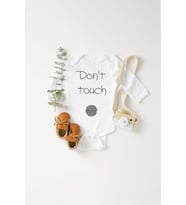 Unisex Bebek Don't Touch Baskılı Body Zıbın
