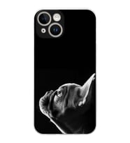 PrintiFy iPhone 14 ile Uyumlu Köpek 1 Kamera Korumalı Şeffaf Kılıf