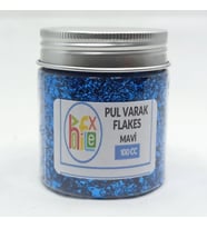 PUL VARAK GİLDİNG FLAKES SANATSAL İNCE TANECİKLİ KIRPIK FOLYO EPOKSİ REÇİNE NAİL ART 100 CC MAVİ