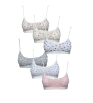 Pedli Ip Askılı Yarım Atlet Desenli Büstiyer 6 Lı Set 2