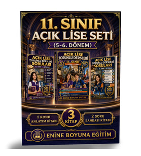 11. Sınıf Açık Lise Seti – 5. ve 6. Dönem Zorunlu Dersler 3 Kitap