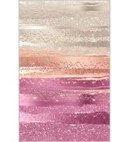 Eliana Home Baskılı, Yıkanabilir Kaymaz Taban Salon Halısı LNA0241 100x150 cm (Pembe)
