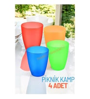 ModaCar Bardak Seti Kamp Piknik Bardağı 4 ADET