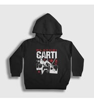 Presmono Unisex Çocuk Siyah Rapper Playboi Carti Kapüşonlu Sweatshirt 482012tt
