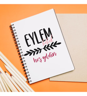 Hoş Geldin Bebek Tasarımlı Defter Kişiye Özel
