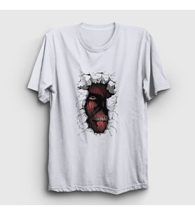 Presmono Unisex Beyaz Wall Anime Attack On Titan T-Shirt 124938tt