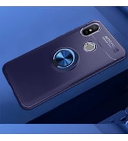 Xiaomi Redmi Note 7 Kılıf Yüzüklü Magnetli Ravel Case (Mavi)