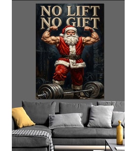 No Lift No Gift Noel Dekoratif Kanvas - Mdf Ahşap Tablo