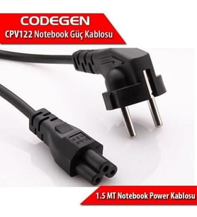 CODEGEN 1.5metre CPV122 3x0.75mm Notebook Power Kablosu