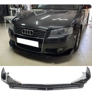 Audi A3 8P Ön Lip Parlak Siyah 3 Prç Brabus Kırılmaya Dayanıklı ABS