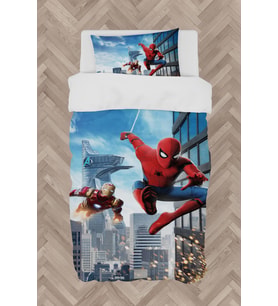 MEKTA HOME BEBEK VE ÇOCUK ODASI Iron Man ve Spider Man Desenli Nevresim Takımı