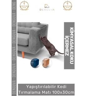 #KediMatı Yapıştırılabilir Dayanıklı Mobilya Koruyucu Çevre Dostu Kedi Tırmalama Matı 100x30cm - 1 A