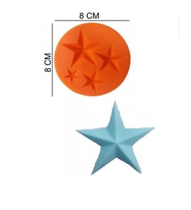 ŞEKER HAMUR KALIBI SİLİKON KRİSTAL YILDIZ 8*8 CM