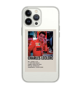Iphone 15 Pro Uyumlu Charles Leclerc Desenli Şeffaf Telefon Kılıfı