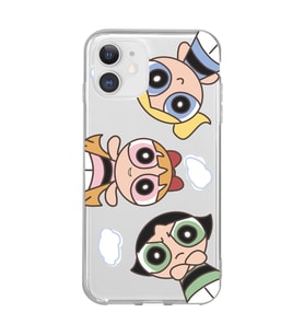 Iphone 11 Uyumlu Powerpuff KIzlar Tasarımlı Şeffaf Telefon Kılıfı