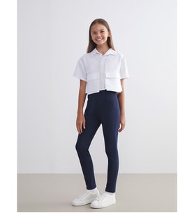 LCW Kids Lacivert Beli Lastikli Kız Çocuk Uzun Tayt