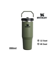 Stanley The IceFlow Flip Straw Pipetli Termos Bardak 0.89 LT Matara (Haki)