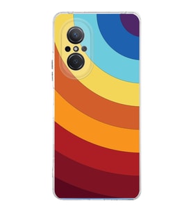 PrintiFy Huawei Nova 9SE Uyumlu Kamera Korumalı Renk Cümbüşü A Tasarımlı Şeffaf Silikon Kılıf
