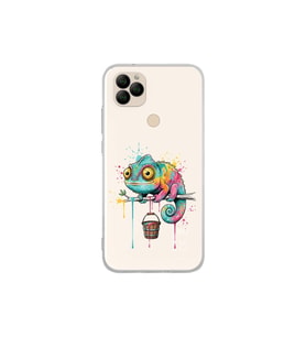 General Mobile GM 22S ile Uyumlu Splash Bukalemun Tasarımlı Şeffaf Silikon Kılıf