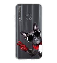 PrintiFy Huawei Honor 20 Lite ile Uyumlu 1mm Slim Fit Köpek 2 050e Baskılı Şeffaf  Kılıf