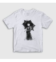 Presmono Unisex Çocuk Beyaz Umbrella Wednesday Addams Family Addams Ailesi T-Shirt 366322tt
