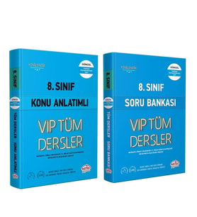 Editör Yayınları 8.Sınıf VIP Tüm Dersler Konu ve Soru Seti 2 Kitap