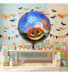 Runaway Happy Halloween Balkabağı Balon Dekor