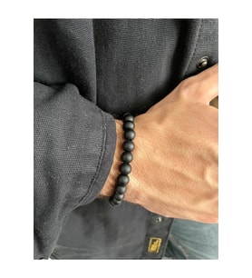 Unisex - Şık Oniks Doğal Taş Bileklik