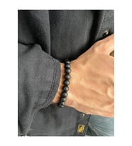 Unisex - Şık Oniks Doğal Taş Bileklik