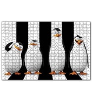 Cakapuzzle Madagaskar Penguenleri Siyah Beyaz Görseli  Puzzle Yapboz MDF (Ahşap) (120 Parça)