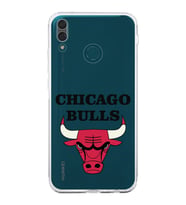 Huawei Y9 2019 Uyumlu Kamera korumalı Kapak Chicago Bulls Tasarımlı  Şeffaf Kılıf