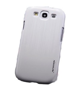 Nillkin i9300 Galaxy S3 ile Uyumlu Sert Kauçuk Kılıf (Dynamic Fashion) Beyaz