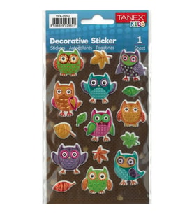 TANEX KIDS TNX-25167 DEKORATİF ETİKETLER - BAYKUŞ SERİSİ STICKER