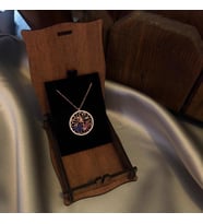 Rose Kaplama Kelebek Halka Gümüş Kolye (Karışık)