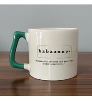 Babaanne Baskılı Yeşil Kulplu D Kupa