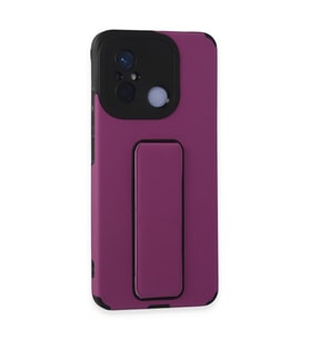Redmi 12C Kılıf Mega Standlı Silikon - Mor
