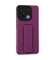 Redmi 12C Kılıf Mega Standlı Silikon - Mor