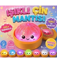 Işıklı Simli Çin Mantısı Büyük Boy Sukuşi Oyuncak Yumuşak Sıkılabilir Squishy - 1 Adet