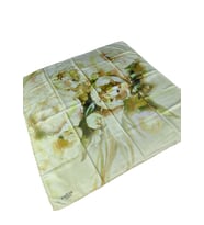Emilya Rayon Çiçek Desenli Eşarp 90x90 cm (Haki)
