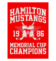 Hamilton Mustangs Memorial Cup Şampiyonları (varyant) Tablo Ahşap Poster Dekoratif