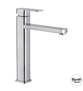 Sipahi Marble Krom Dikdörtgen Çanak Lavabo Bataryası