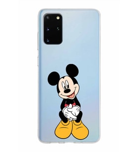 Samsung Galaxy S20 Plus Kapak Mickey Mouse Tasarımlı Şeffaf Silikon Kılıf
