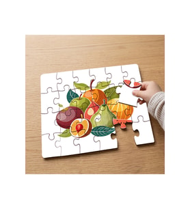 Meyveler Fruits Tasarımlı 24 Parça Ahşap Çocuk Puzzle MPK0966