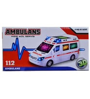 Ctoy Oyuncak Pilli Sesli Ve Işıklı 3d Ambulans