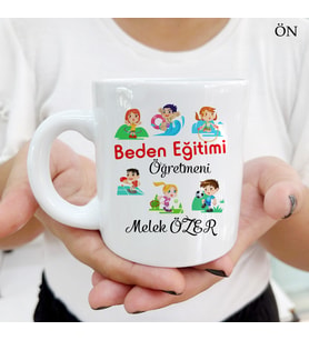 Kişiye Özel Beden Eğitimi Öğretmeni ve Resimli Öğretmenler Günü Kupa Bardaklar