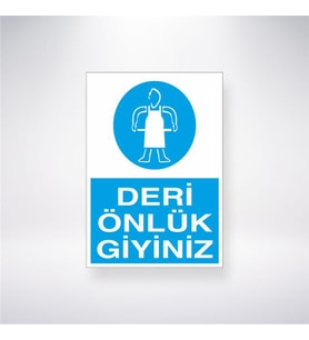 Deri Önlük Giyiniz 21x28 Arkası Yapışkanlı Levha